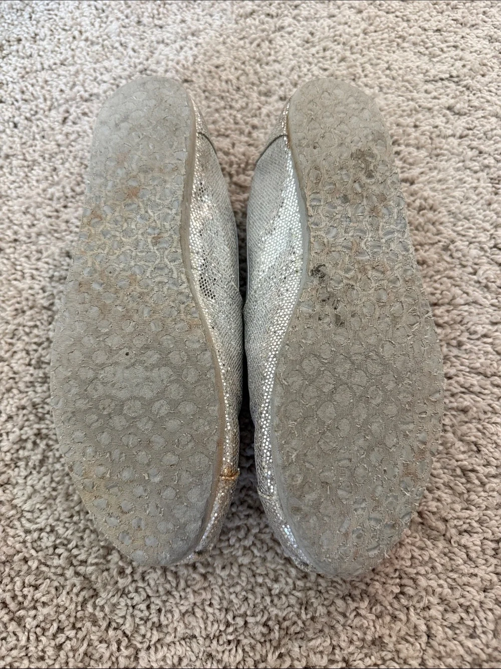 TOMS Silver Glitter Classic Slip-On Espadrilles